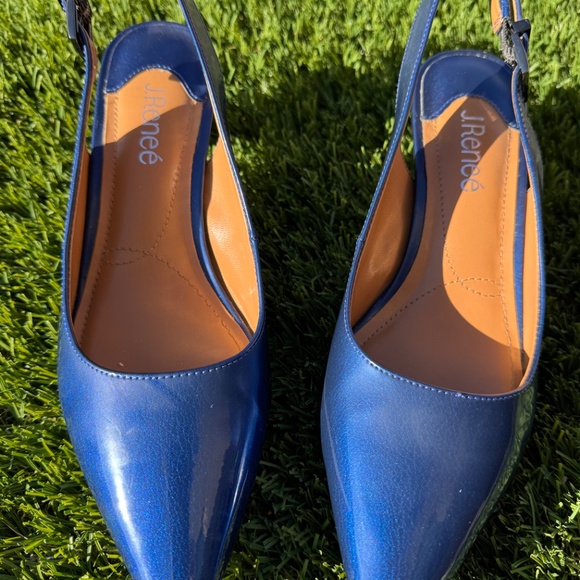 J. Renee Blue Patent Leather Slingback Heels – Size 9 - Picture 3 of 6